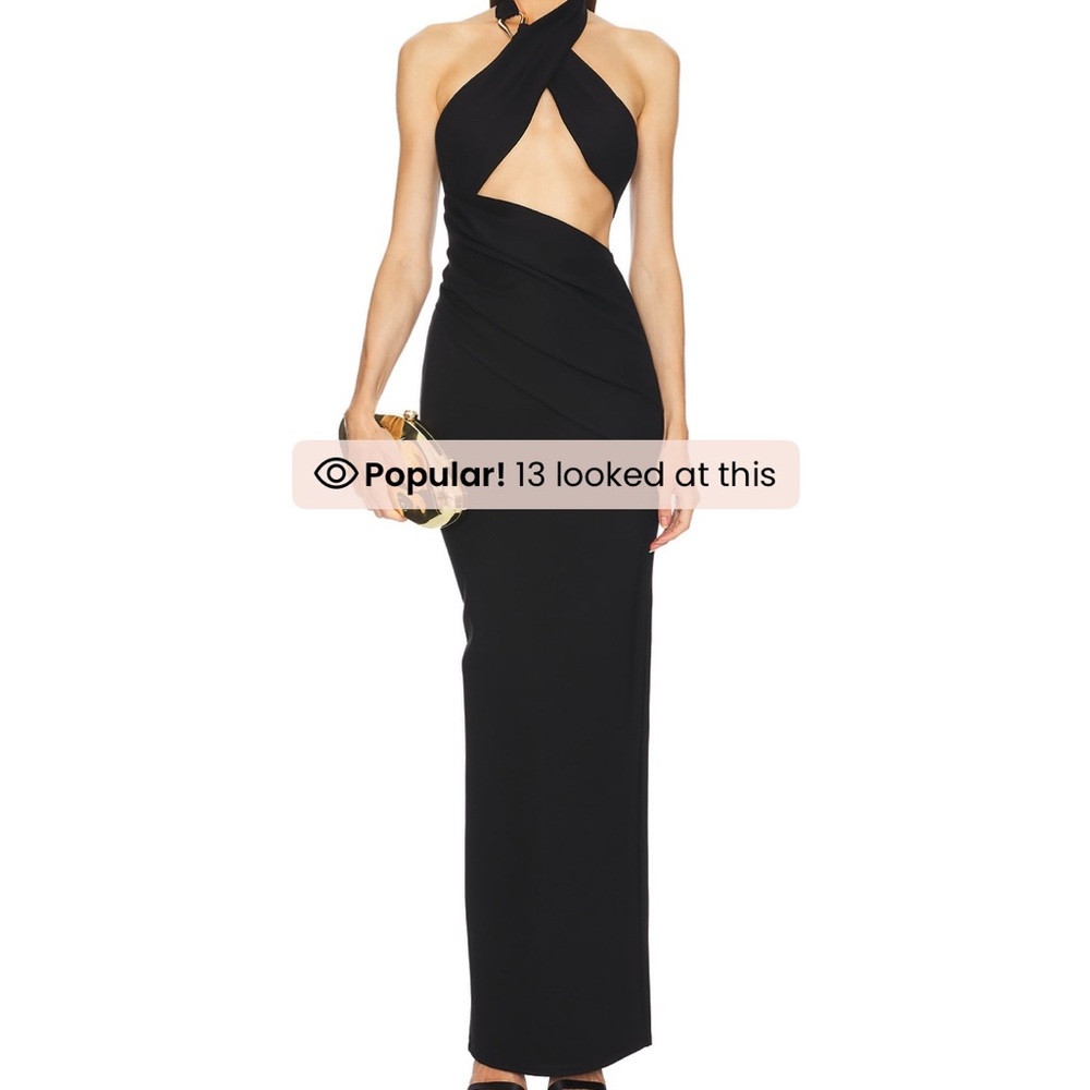 Elegant Black Halter Dress